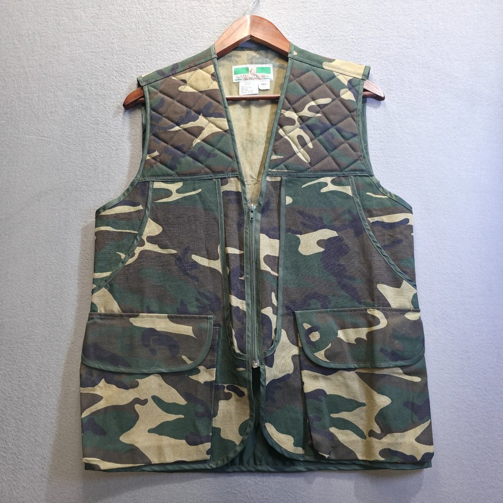 Vintage Game Winner Sportswear Men's Camouflage‎ Hunting Vest Size Small